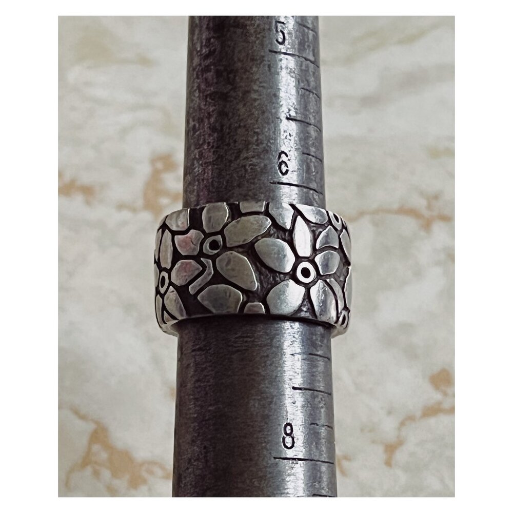 VTG Lisa Jenks Sterling Silver Rare Tahiti Band Ring Sz 6.5